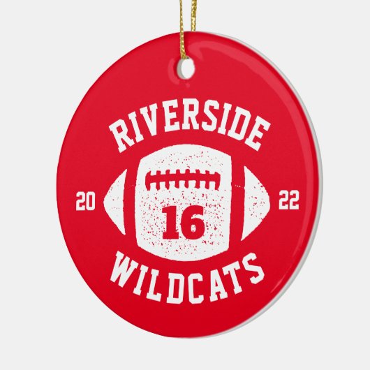 Football player gepersonaliseerde foto Kerstmis Keramisch Ornament (Links)