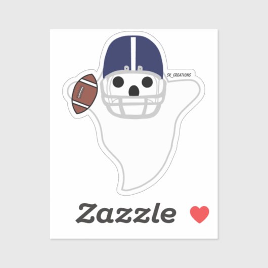 Football Player Ghost Sticker (Vel)
