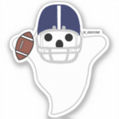 Football Player Ghost Sticker (Voorkant)