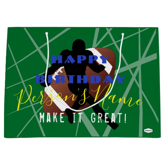 FOOTBALL Player Gift Bag HAMbyWG Groot Cadeauzakje (Voorkant)