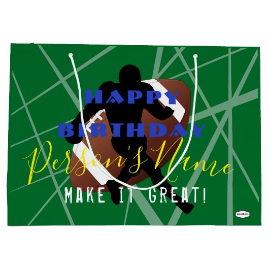 FOOTBALL Player Gift Bag HAMbyWG Groot Cadeauzakje (Achterkant)