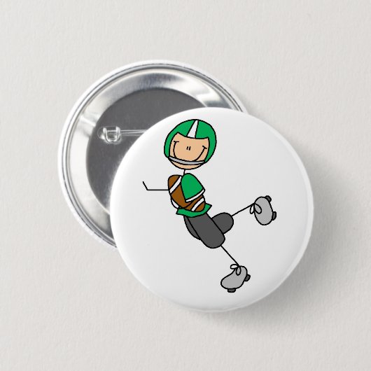 Football Player Green Button (Voorkant /achterkant)