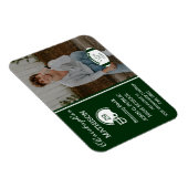 Football Player Green | Witte Afstuderen Magneet (Rechterzijde)