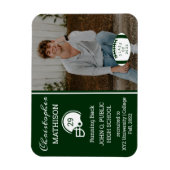 Football Player Green | Witte Afstuderen Magneet (Verticaal)