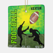Football 🏈 Player - groen Keramisch Ornament (Links)