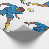 Football Player in blauw Cadeaupapier