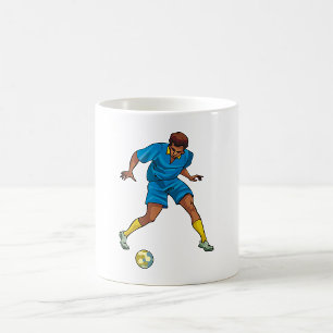 Football Player in blauw Koffiemok