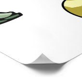 Football Player in blauw Poster (Hoek)