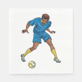 Football Player in blauw Servet (Voorkant)