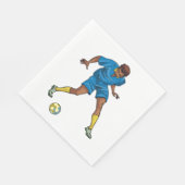 Football Player in blauw Servet (Hoek)