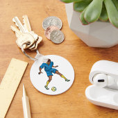 Football Player in blauw Sleutelhanger
