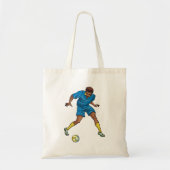 Football Player in blauw Tote Bag (Voorkant)