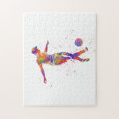 Football player in watercolor legpuzzel (Verticaal)