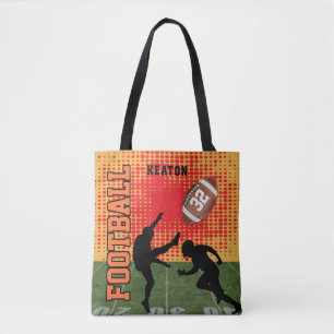 Football Player Kickball Tote Bag