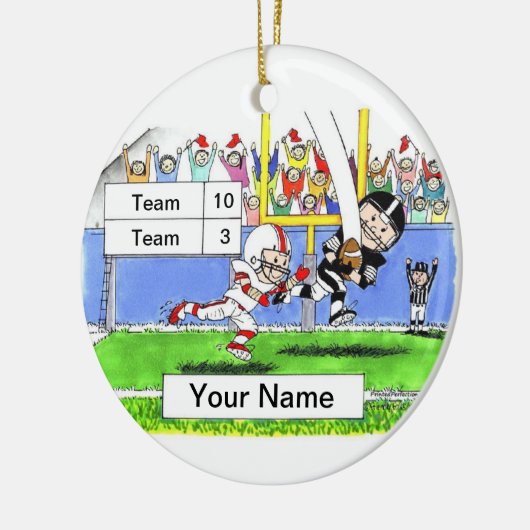 Football Player - Mannelijk Keramisch Ornament (Links)