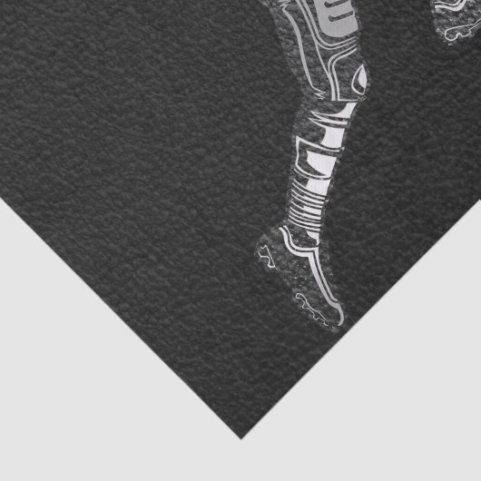 Football Player met Quarterback Black Silver Tissuepapier (Detail)