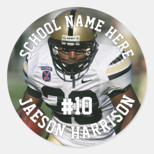Football Player Naam Team en foto toevoegen Ronde Sticker