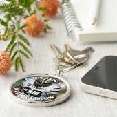 Football Player Naam Team en foto toevoegen Sleutelhanger (Zijkant)