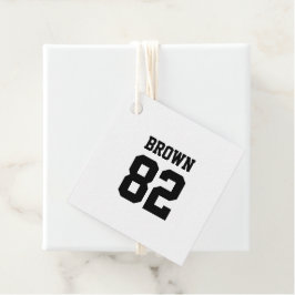 Football Player Name Number Team Spirit Fun Bedankjes Labels
