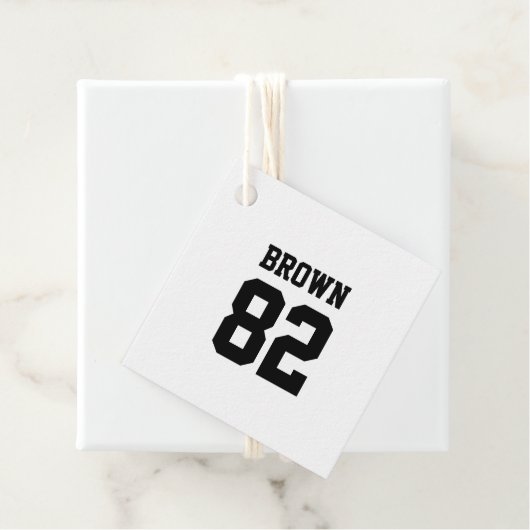 Football Player Name Number Team Spirit Fun Bedankjes Labels (In situ)