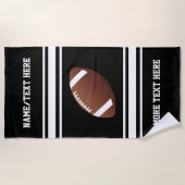 Football Player Name Team Name Custom Color Strandlaken (Voorkant)