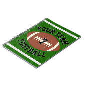 Football Player Number en Team Name Custom Sports Notitieboek (Linkerzijde)