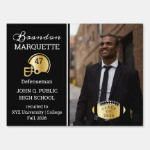Football Player Photo Black | Goud Afstuderen