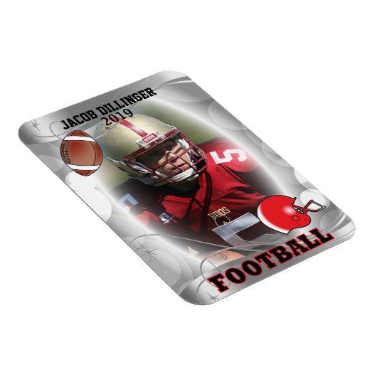 Football Player Photo Template Design Magneet (Rechterzijde)