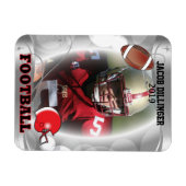 Football Player Photo Template Design Magneet (Horizontaal)