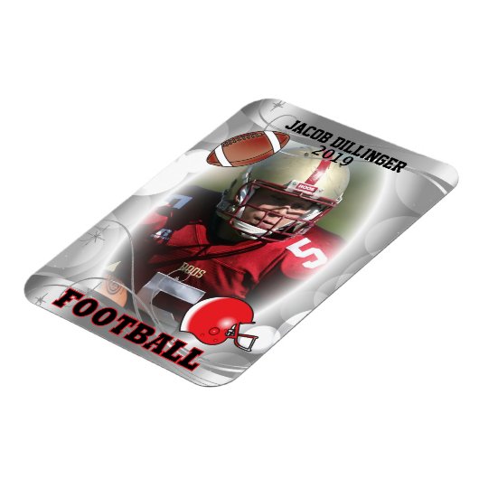Football Player Photo Template Design Magneet (Linkerzijde)