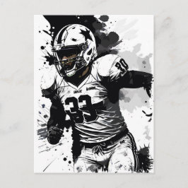 ← Football Player Portrait Abstract Splatter Art Briefkaart