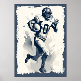 ← Football Player Portrait Abstracte Vector Art Poster