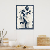 ← Football Player Portrait Abstracte Vector Art Poster (Keuken)