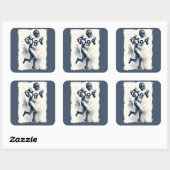 ← Football Player Portrait Abstracte Vector Art Vierkante Sticker (Vel)