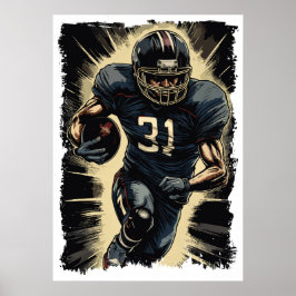 ← Football Player Portret Abstracte Vector NFL Poster