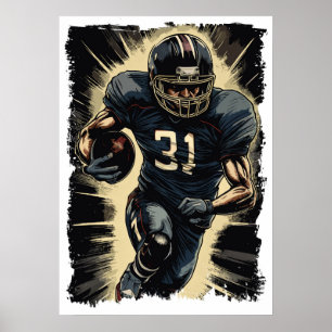 ← Football Player Portret Abstracte Vector NFL Poster