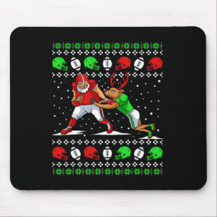 Football Player Reindeer Ugly Kerstmis Pajama Fun Muismat