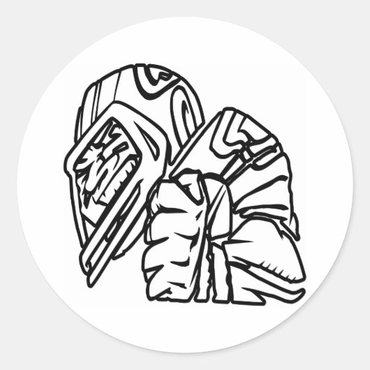 Football Player Ronde Sticker (Voorkant)