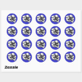 Football Player Ronde Sticker (Vel)