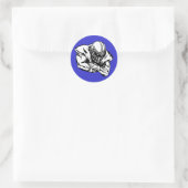 Football Player Ronde Sticker (Tas)