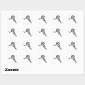 Football Player Ronde Sticker (Vel)