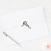 Football Player Ronde Sticker (Envelop)