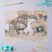 Football Player schilderij Tissuepapier (Craft)