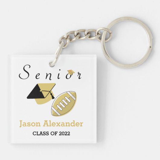 Football player seniorklasse van 2022 sleutelhanger (Achterkant)