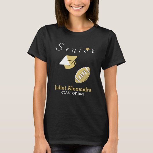 Football player seniorklasse van 2022 t-shirt (Voorkant)