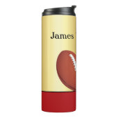 Football - Player Silhouette and Ball personalize Thermosbeker (Gedraaid links)
