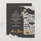 Football Player-speldag voor budget - zwarte uitno (Voorkant / Achterkant)