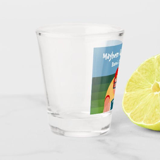 Football Player Super Fan Game Day Shot Glas (Links)