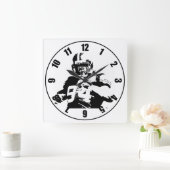 Football Player Vierkante Klok (Huis)