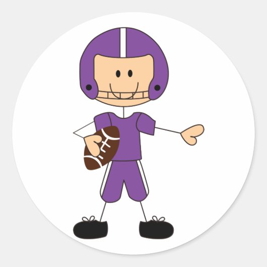 Football Player voor selectiekader Ronde Sticker (Voorkant)